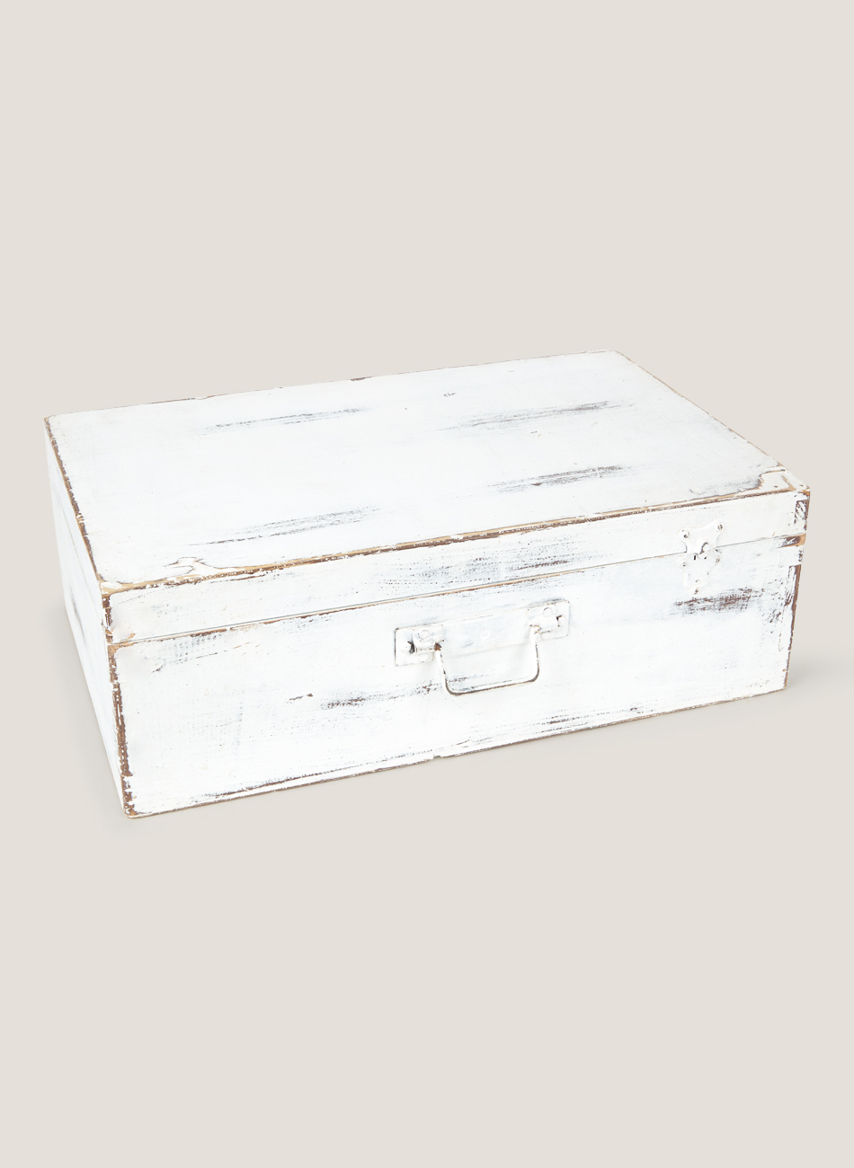 Maleta decapada blanca