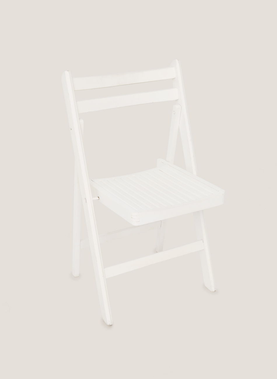 Silla madera blanca