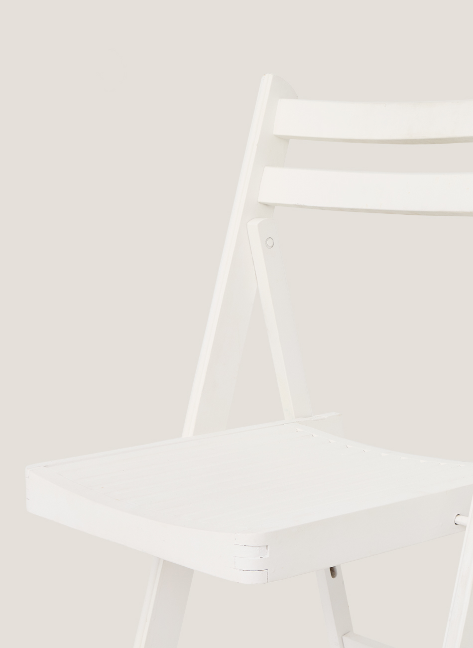Silla madera blanca
