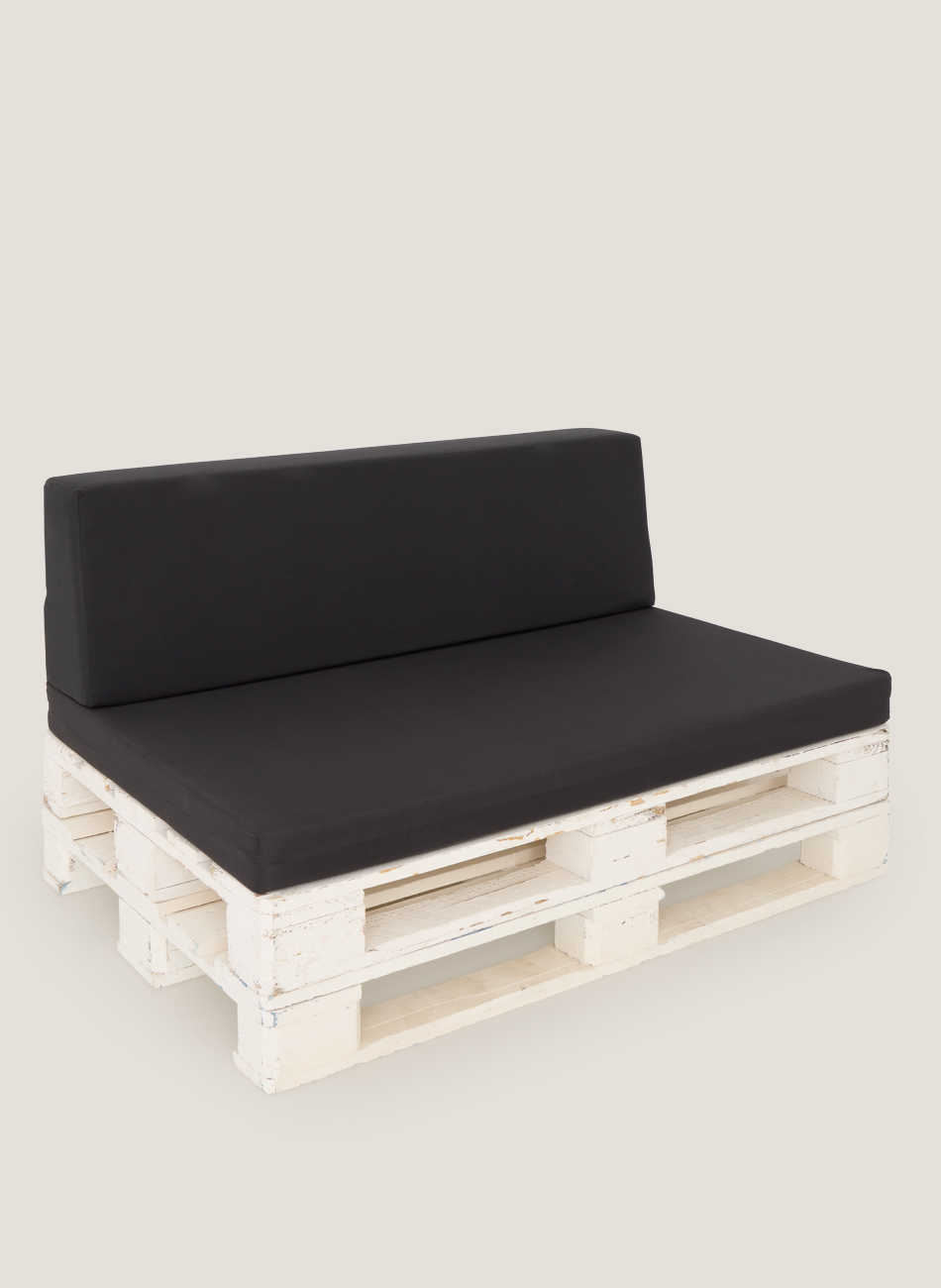 Sofà palet-blanc negre