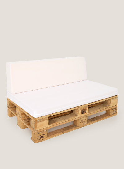 Sofà palet-madera blanc