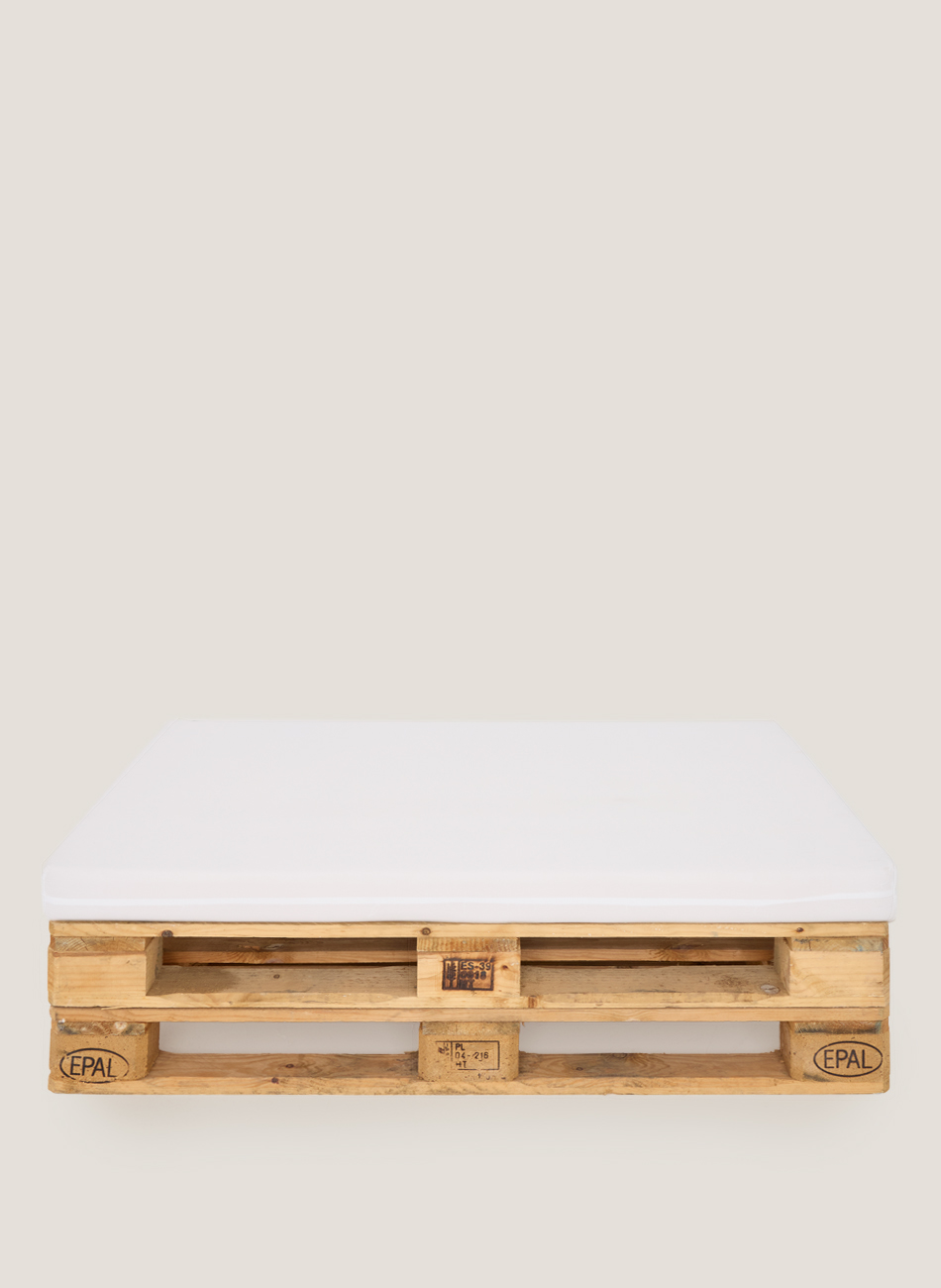 Sofá palet-madera blanco