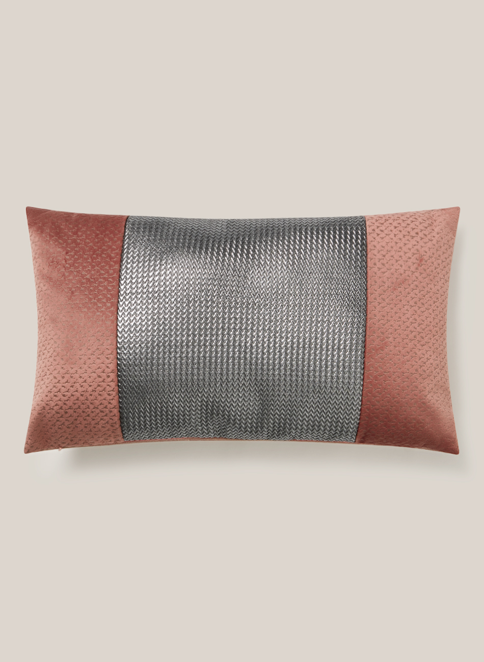 Cojín coral plata rectangular