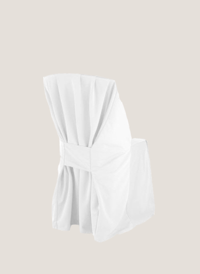 Silla fija con funda blanca