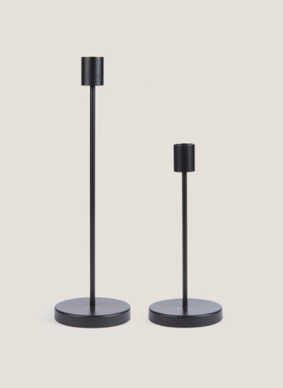 Candelabro slim negro
