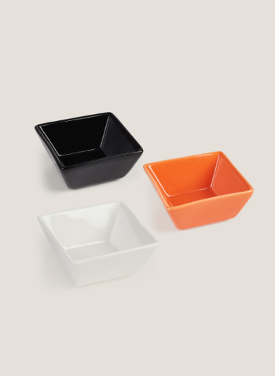 Bol tokyo blanco, negro y naranja