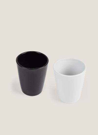Bol vaso porcelana tokyo blanco y negro