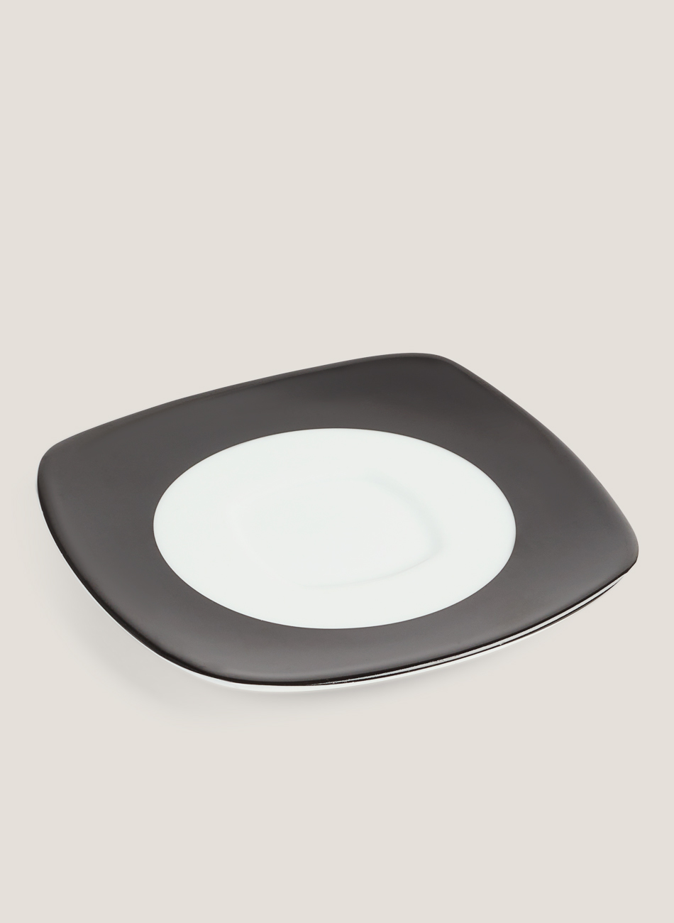 Vajilla cuadrada banda negra