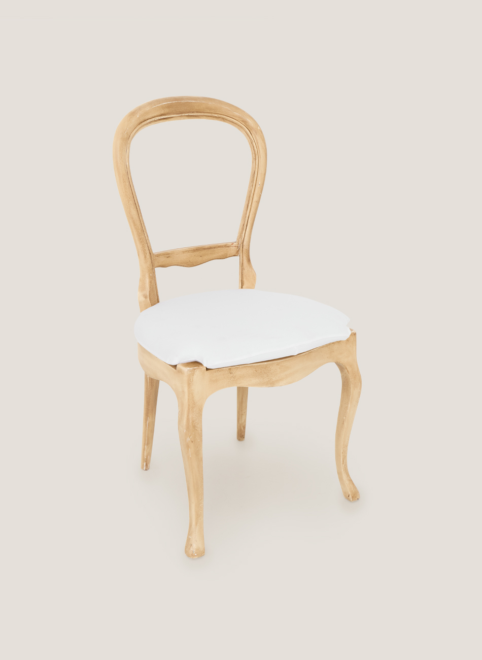 Silla holu asiento blanco