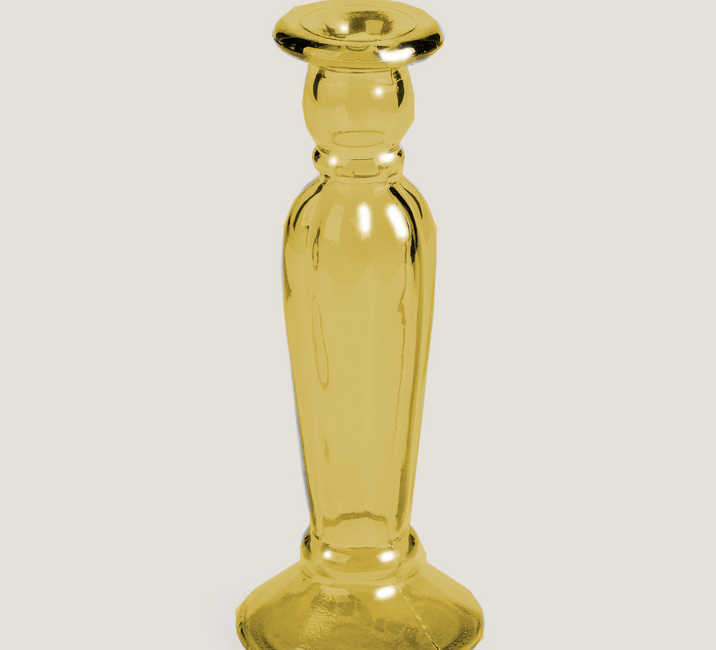 Candelabro cristal ocre