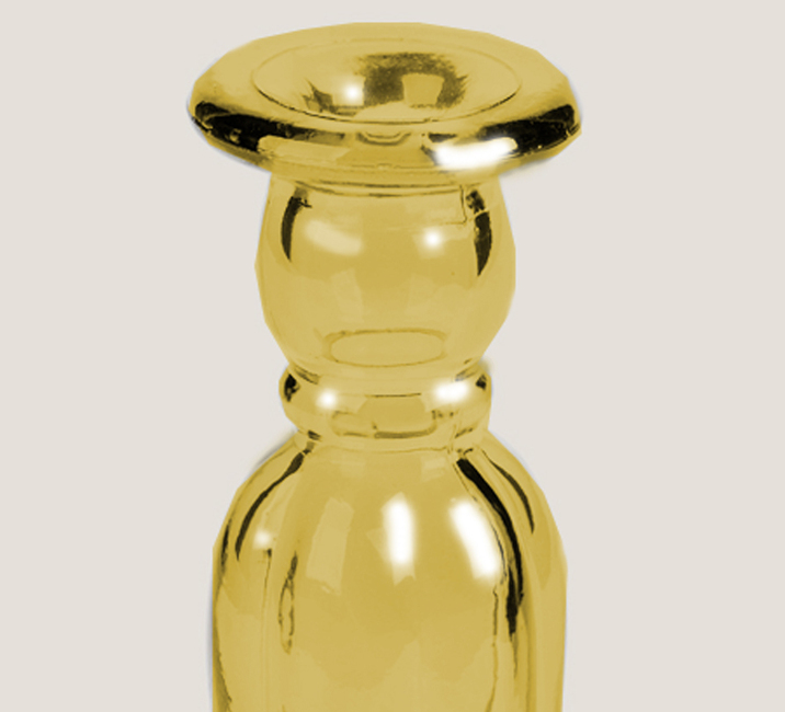 Candelabro cristal ocre