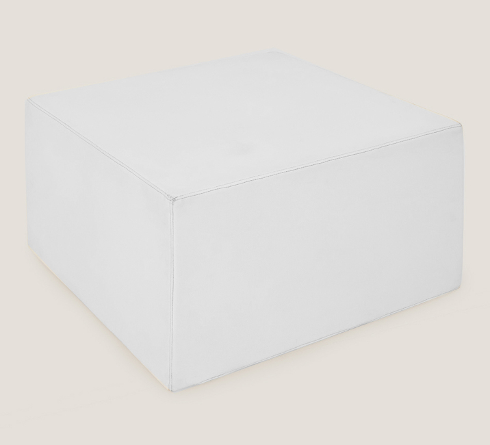 Puff / mesa boston blanco cuadrado grande