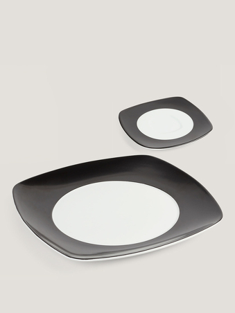 Vajilla cuadrada banda negra