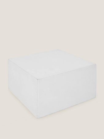 Puff / mesa boston blanco cuadrado grande