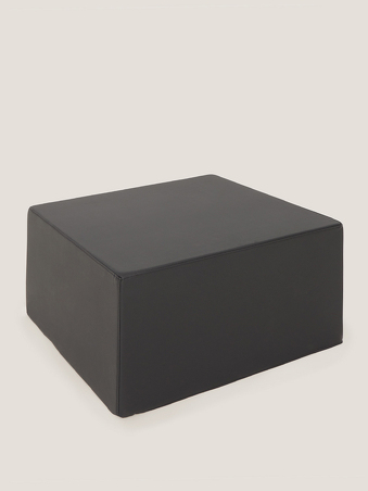 Puff / mesa boston negro cuadrado grande