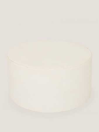 Puff /mesa boston blanco redondo grande