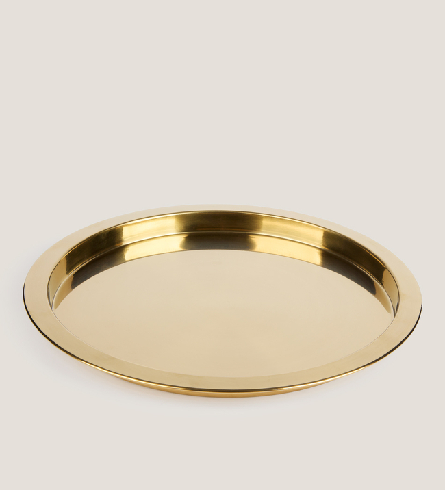 Bandeja servir dorada