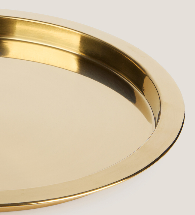 Bandeja servir dorada