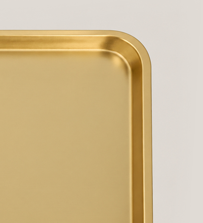 Plato Bangalore dorado rectangular