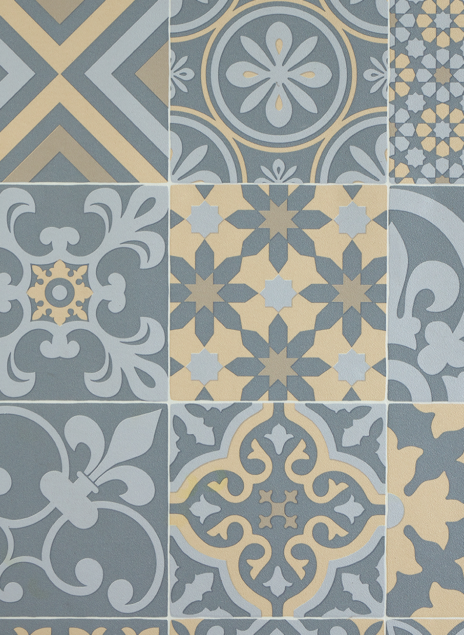 Alfombra hidráulica gris-dorado