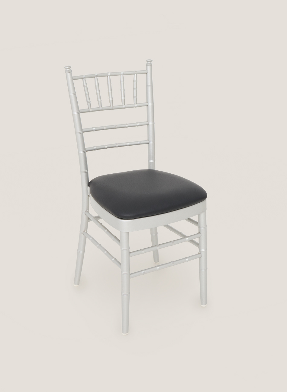 Silver-black chiavari chair
