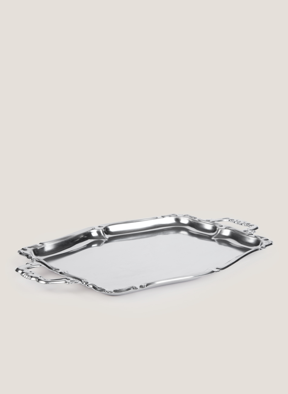 Bandeja vintage rectangular inox