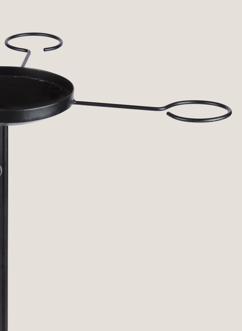 Canelobre metall negre 4 braços