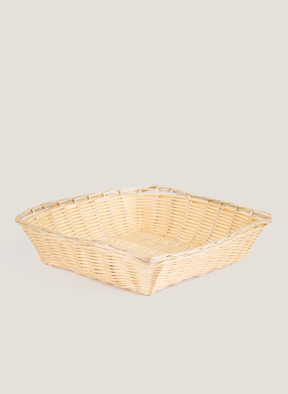 Cesta cuadrada rattan