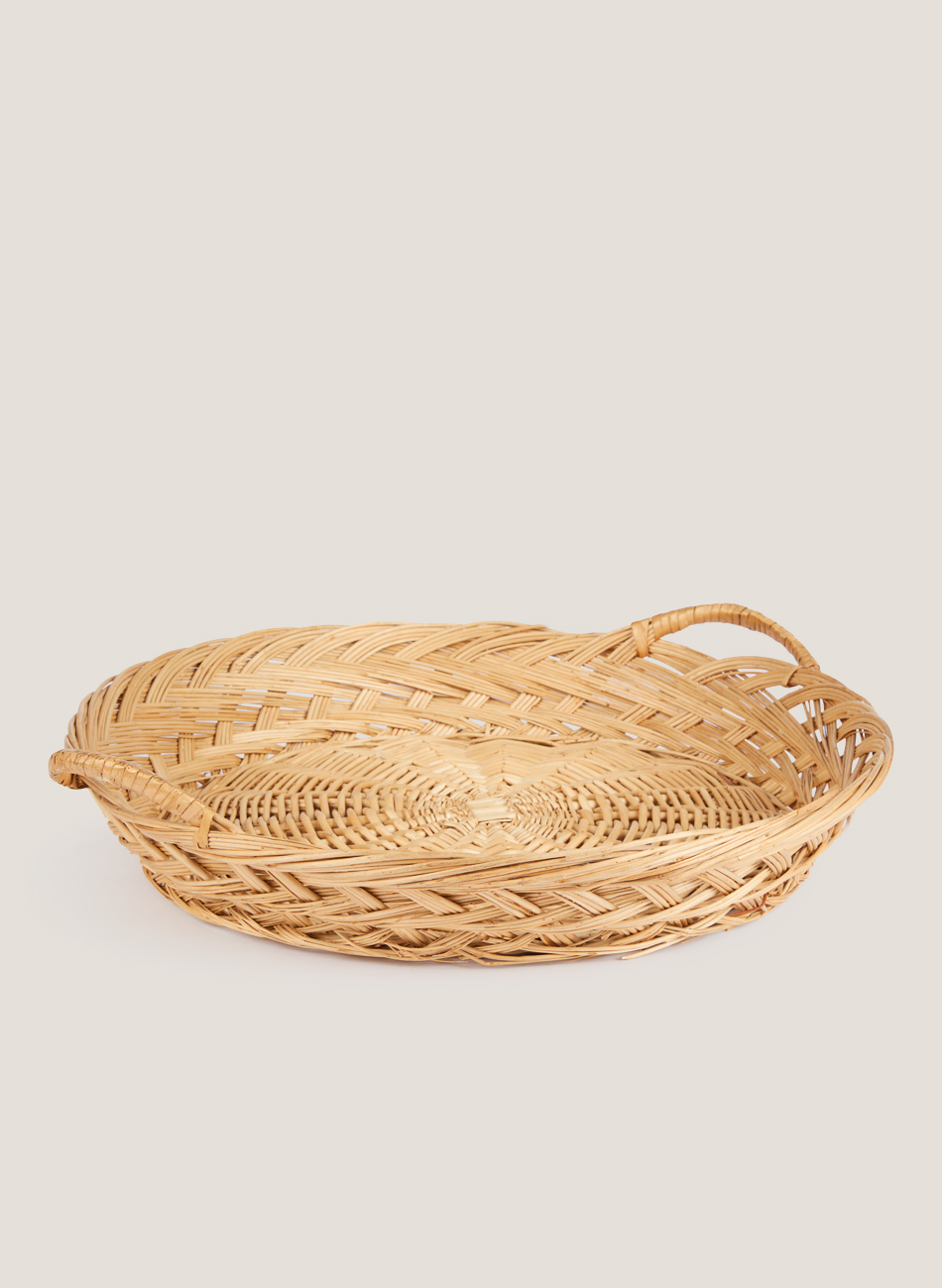 Cesta mimbre redonda