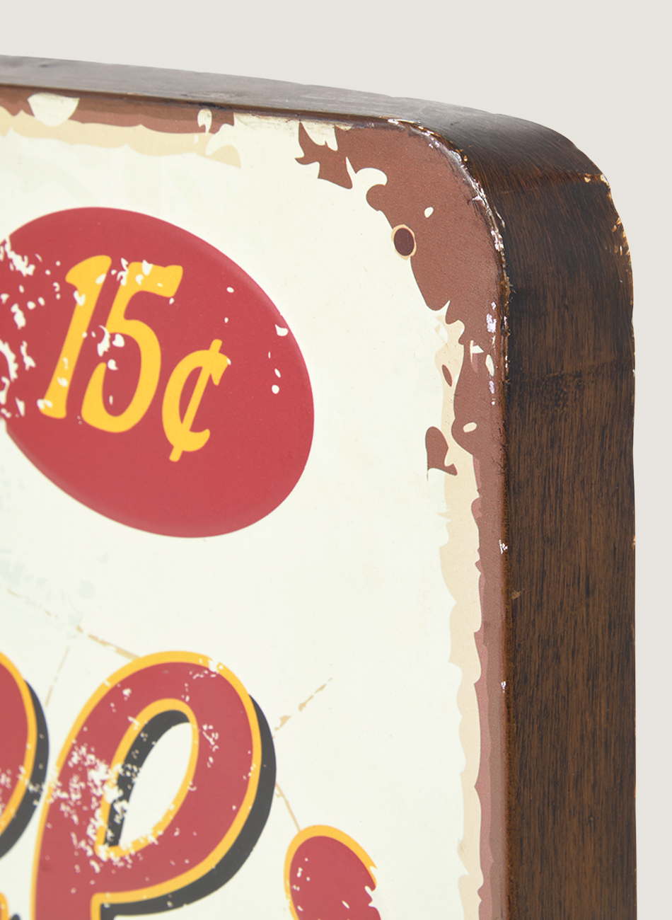 Letrero metálico coffee