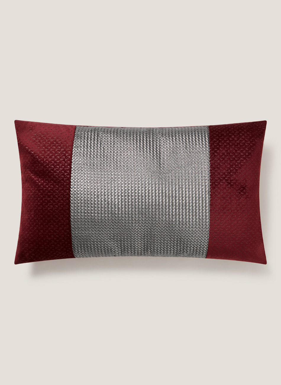 Cojín tafetán burdeos rectangular