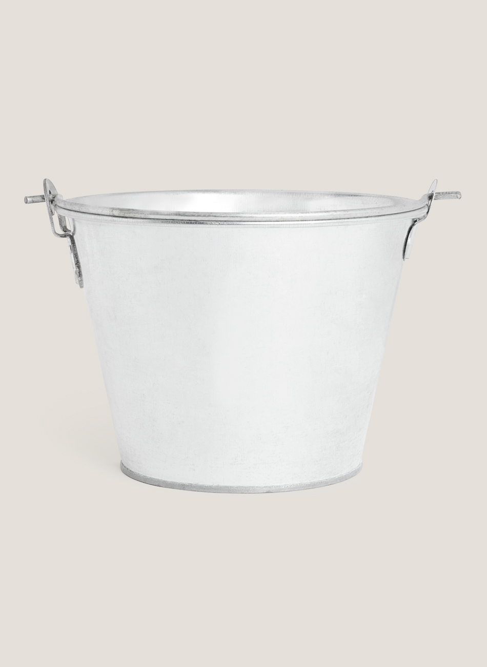 Cubo metal ovalado con abridor