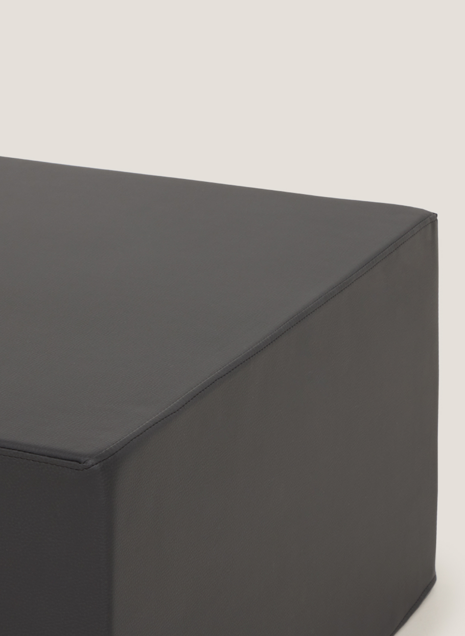 Puff / mesa boston negro cuadrado grande