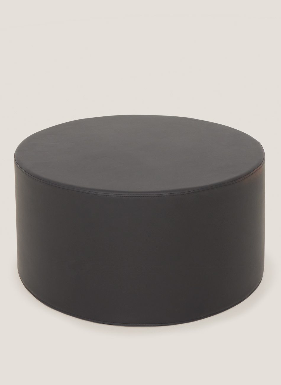 Puff /mesa boston negro redondo grande