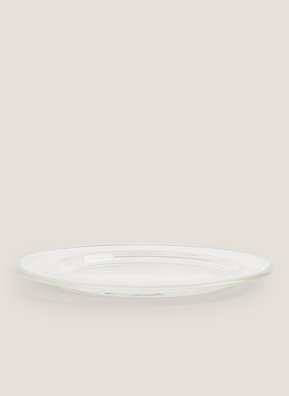 Plato cristal ala degustación