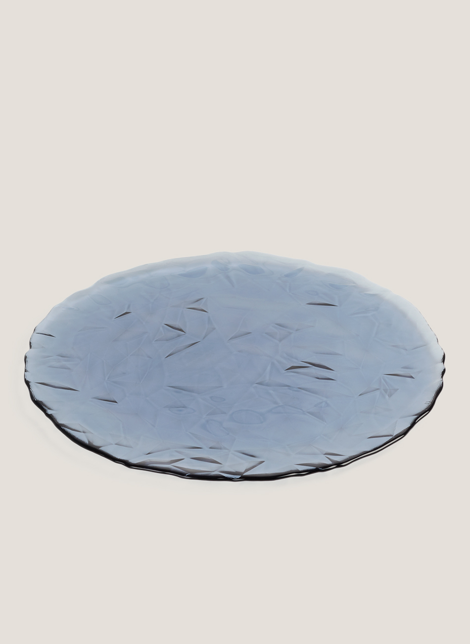 Plato cristal redondo fum