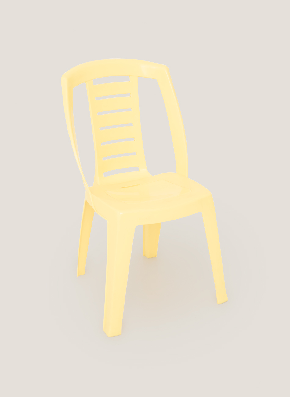 Yellow resin chair