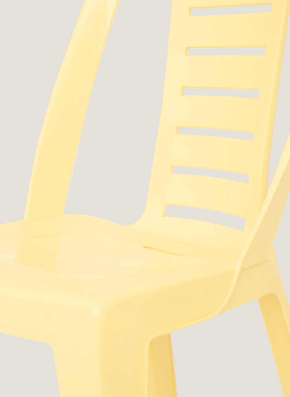 Yellow resin chair