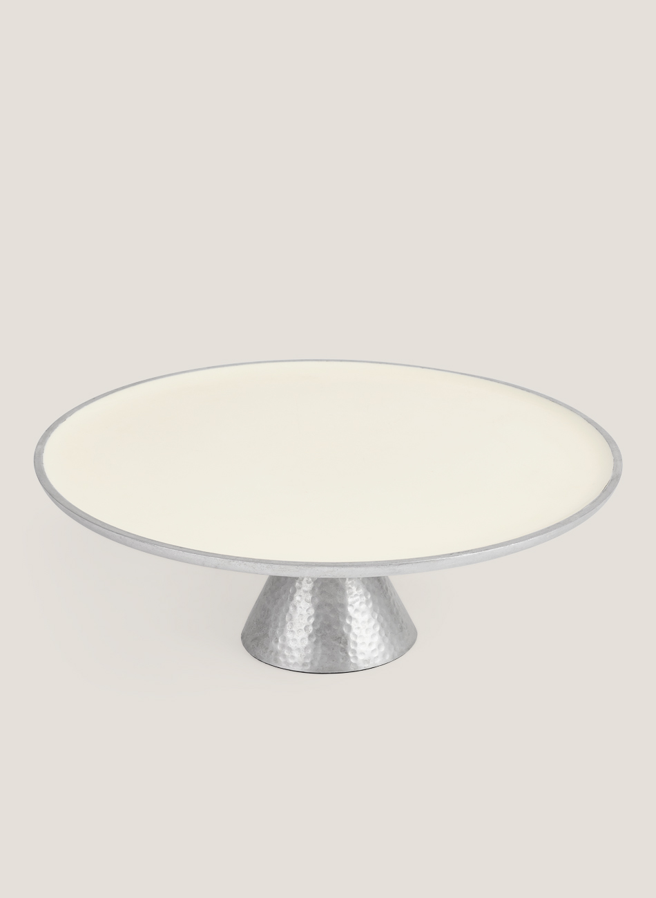 Soporte porcelana pie cromado